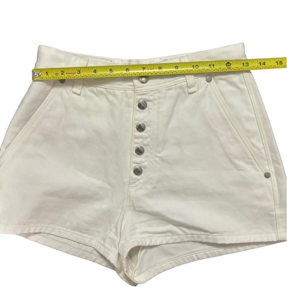 Rag & Bone Branson Snap-Front Twill Shorts Size
2 White Mid-Rise - Picture 8 of 14